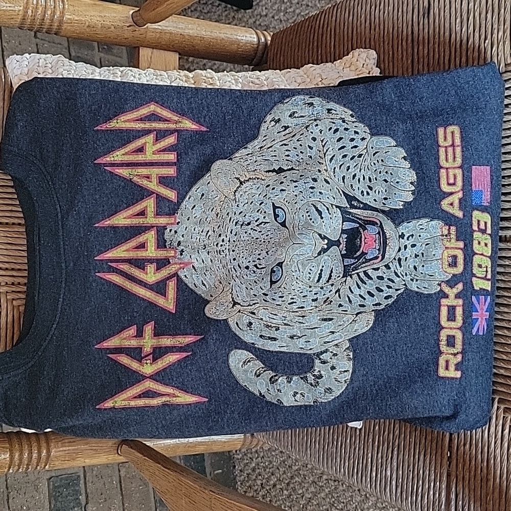 Def Leppard, Rock of Ages 1983, black sweatshirt, size XL